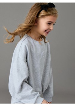 Sinsay - Bluza crewneck z haftem - szary ze sklepu Sinsay w kategorii Bluzy dziewczęce - zdjęcie 188050309