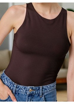Sinsay - Body bez rękawów - brązowy ze sklepu Sinsay w kategorii Bluzki damskie - zdjęcie 188050317