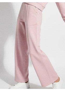 Sinsay - Spodnie wide leg z przeszyciami z domieszką wiskozy - różowy ze sklepu Sinsay w kategorii Spodnie damskie - zdjęcie 188050328