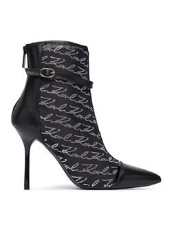 Botki KARL LAGERFELD Sarabande KL30976 Czarny ze sklepu eobuwie.pl w kategorii Botki - zdjęcie 188050567