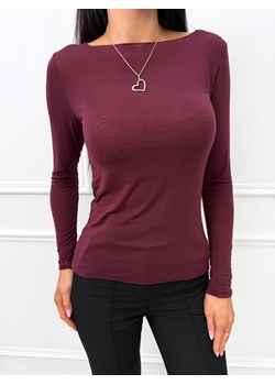 Bordowa Bluzka Mgiełka z Domieszką Kaszmiru ze sklepu ModnaKiecka.pl w kategorii Bluzki damskie - zdjęcie 188052577