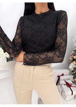 Czarne Koronkowe Body ze sklepu ModnaKiecka.pl w kategorii Bluzki damskie - zdjęcie 188052625
