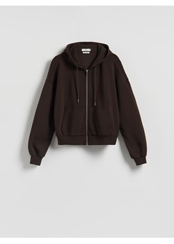 Reserved - Oversizowa bluza - ciemnobrązowy ze sklepu Reserved w kategorii Bluzy damskie - zdjęcie 188052935