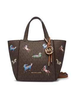 Torebka MICHAEL Michael Kors 30R6G9JT9U Brązowy ze sklepu eobuwie.pl w kategorii Torby Shopper bag - zdjęcie 188053215