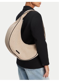 Calvin Klein Torebka Pinched Raffia Large Shoulder Ba LV04F3060G Beżowy ze sklepu MODIVO w kategorii Torebki damskie - zdjęcie 188054219