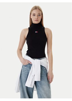 Tommy Jeans Bluzka Badge DW0DW21840 Czarny Slim Fit ze sklepu MODIVO w kategorii Bluzki damskie - zdjęcie 188058098