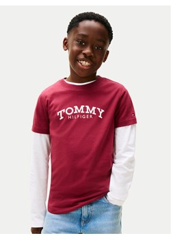 Tommy Hilfiger T-Shirt Monotype Print KB0KB10051 Czerwony Regular Fit ze sklepu MODIVO w kategorii T-shirty chłopięce - zdjęcie 188058219