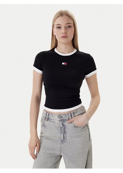 Tommy Jeans T-Shirt Badge DW0DW22575 Czarny Slim Fit ze sklepu MODIVO w kategorii Bluzki damskie - zdjęcie 188058236