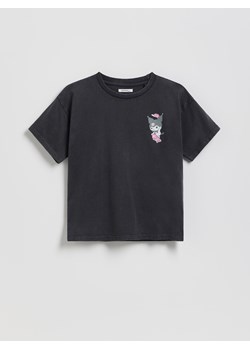 Reserved - T-shirt Kuromi - czarny ze sklepu Reserved w kategorii Bluzki dziewczęce - zdjęcie 188060628