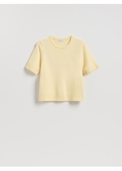 Reserved - Wełniany sweter - jasnożółty ze sklepu Reserved w kategorii Swetry damskie - zdjęcie 188060645