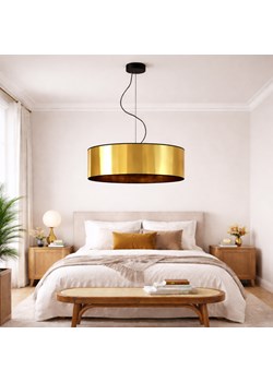 Złota lampa wisząca do sypialni HAJFA MIRROR fi - 50 cm ze sklepu Lysne w kategorii Lampy wiszące - zdjęcie 188060958