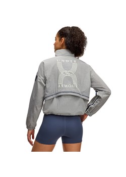 Damska kurtka do biegania Under Armour UA Run 96 Jacket - szara ze sklepu Sportstylestory.com w kategorii Kurtki damskie - zdjęcie 188061208