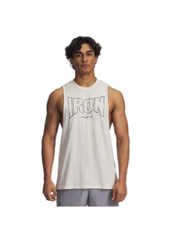 Męski top tank treningowy Under Armour Project Rock Tank - biały ze sklepu Sportstylestory.com w kategorii T-shirty męskie - zdjęcie 188061246
