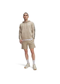 Męskie spodenki dresowe Under Armour UA Icon Fleece Short Taping - beżowe ze sklepu Sportstylestory.com w kategorii Spodenki męskie - zdjęcie 188061317