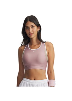 Damski biustonosz treningowy Under Armour UA Crossback Mid Open Back - różowy ze sklepu Sportstylestory.com w kategorii Biustonosze - zdjęcie 188061448