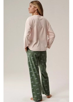 Atlantic bawełniana piżama damska dwuczęściowa NLP-501-ROZJ_ZIE, Kolor różowo-zielony, Rozmiar S, ATLANTIC ze sklepu Primodo w kategorii Piżamy damskie - zdjęcie 188062585