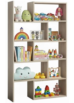 Komorowy regał na zabawki dąb sonoma N8-K27 ze sklepu Edinos.pl w kategorii Regały i witryny - zdjęcie 188062769