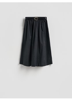 Reserved - Spódnica midi z paskiem - czarny ze sklepu Reserved w kategorii Spódnice - zdjęcie 188063245