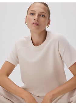 Reserved - T-shirt z modalem - beżowy ze sklepu Reserved w kategorii Bluzki damskie - zdjęcie 188063297