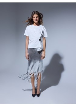 Reserved - Cekinowa spódnica z frędzlami - srebrny ze sklepu Reserved w kategorii Spódnice - zdjęcie 188064179