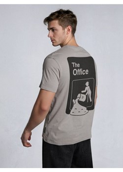 Sinsay - Bawełniana koszulka z krótkim rękawem The Office - szary ze sklepu Sinsay w kategorii T-shirty męskie - zdjęcie 188065208