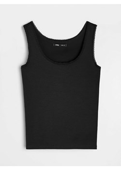 Sinsay - Bawełniany top - czarny ze sklepu Sinsay w kategorii Bluzki damskie - zdjęcie 188065266
