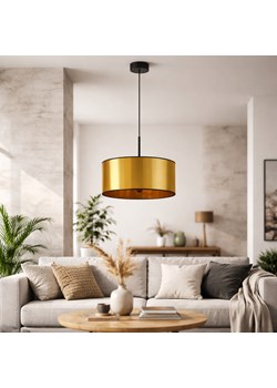 Złoty żyrandol do salonu SINTRA MIRROR fi - 30 cm ze sklepu Lysne w kategorii Lampy wiszące - zdjęcie 188065445