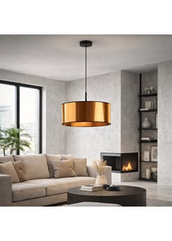 Designerska lampa wisząca do salonu z miedzianym abażurem SINTRA MIRROR fi - 40 cm ze sklepu Lysne w kategorii Lampy wiszące - zdjęcie 188065447