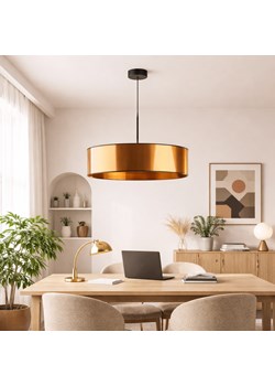 Miedziana lampa sufitowa LED nad stół SINTRA MIRROR fi - 60 cm ze sklepu Lysne w kategorii Lampy sufitowe - zdjęcie 188065459