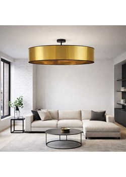 Złoty plafon sufitowy do salonu w stylu glamour GRENADA MIRROR fi - 100 cm ze sklepu Lysne w kategorii Lampy sufitowe - zdjęcie 188065469