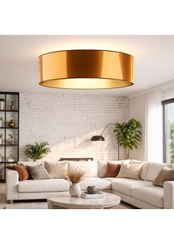 Designerska lampa sufitowa do salonu w kolorze miedzianym MEDINA MIRROR fi - 80 cm ze sklepu Lysne w kategorii Lampy sufitowe - zdjęcie 188065475