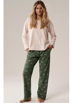 Atlantic bawełniana piżama damska dwuczęściowa NLP-501-ROZJ_ZIE, Kolor różowo-zielony, Rozmiar M, ATLANTIC ze sklepu Primodo w kategorii Piżamy damskie - zdjęcie 188065529