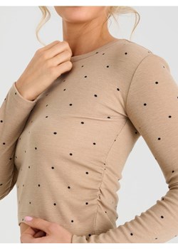 Sinsay - Wiskozowa bluzka w kropki - beżowy ze sklepu Sinsay w kategorii Bluzki damskie - zdjęcie 188065857