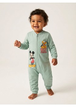 Sinsay - Bawełniany pajacyk z nadrukiem Mickey Mouse - zielony ze sklepu Sinsay w kategorii Pajacyki - zdjęcie 188065879