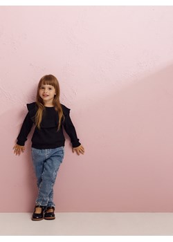 Reserved - Bluzka z falbanką - czarny ze sklepu Reserved w kategorii Bluzki dziewczęce - zdjęcie 188066048