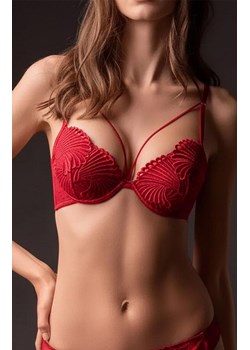 Biustonosz push-up balkonetka czerwony 3667 Cocktail, Kolor czerwony, Rozmiar 65B, Lormar ze sklepu Intymna w kategorii Biustonosze - zdjęcie 188066588