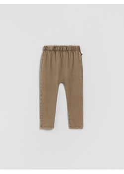 Reserved - Bawełniane legginsy - ciemnobrązowy ze sklepu Reserved w kategorii Spodnie chłopięce - zdjęcie 188066647