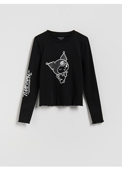 Reserved - Bluzka z aplikacją Kuromi - czarny ze sklepu Reserved w kategorii Bluzki dziewczęce - zdjęcie 188066696