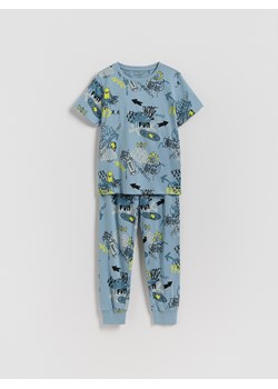 Reserved - Bawełniana piżama - jasnoniebieski ze sklepu Reserved w kategorii Piżamy dziecięce - zdjęcie 188066727