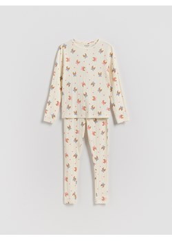 Reserved - Dwuczęściowa piżama - złamana biel ze sklepu Reserved w kategorii Piżamy dziecięce - zdjęcie 188066837