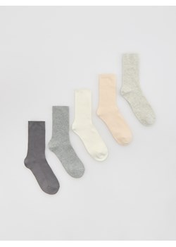 Reserved - Długie skarpetki 5 pack - ciemnoszary ze sklepu Reserved w kategorii Skarpetki damskie - zdjęcie 188066869
