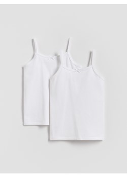 Reserved - Bawełniany podkoszulek 2 pack - biały ze sklepu Reserved w kategorii Podkoszulki dziecięce - zdjęcie 188067036