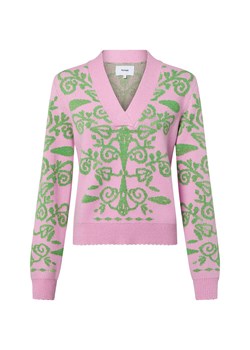 Nümph Damski sweter z dzianiny - Nuseida Kobiety brudny róż wzorzysty ze sklepu vangraaf w kategorii Swetry damskie - zdjęcie 188067968