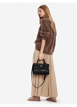 Torebka Tommy Hilfiger American Icon Mini Tote Leather AW0AW17926 Czarny ze sklepu eobuwie.pl w kategorii Kuferki - zdjęcie 188068128