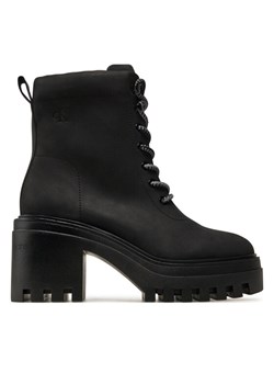 Calvin Klein Jeans Trzewiki Chunky Heeled Zip Boot Lth YW0YW01548 Czarny ze sklepu MODIVO w kategorii Botki - zdjęcie 188068488