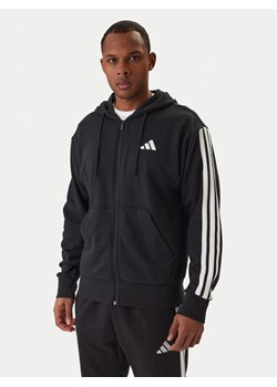 adidas Bluza Essentials 3-Stripes JD1877 Czarny Regular Fit ze sklepu MODIVO w kategorii Bluzy męskie - zdjęcie 188068499