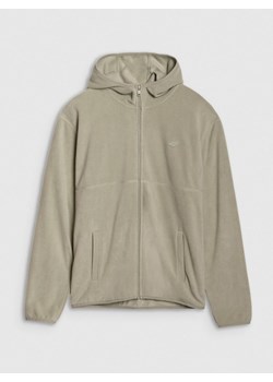 Polar regular z kapturem męski 4F 4FWSS25TFLEM321 - khaki ze sklepu Sportstylestory.com w kategorii Bluzy męskie - zdjęcie 188068919