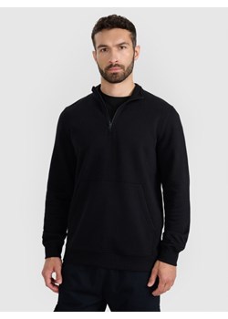 Męska bluza nierozpinana bez kaptura 4F 4FWAW25TSWSM1902 - czarna ze sklepu Sportstylestory.com w kategorii Bluzy męskie - zdjęcie 188069129