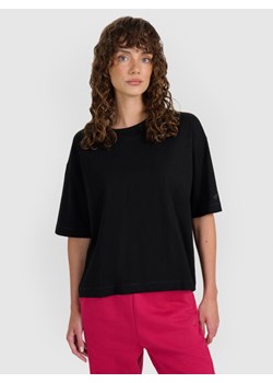 Damski t-shirt oversize 4F 4FWAW25TTSHF2350 - czarny ze sklepu Sportstylestory.com w kategorii Bluzki damskie - zdjęcie 188069157