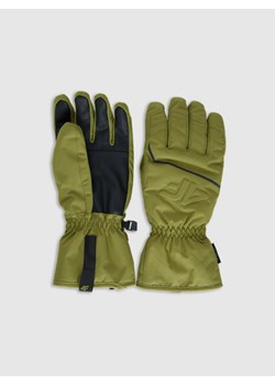 Męskie rękawiczki narciarskie Thinsulate z membraną NeoDry 4FRAW25AFGLM220 - zielone ze sklepu Sportstylestory.com w kategorii Rękawiczki męskie - zdjęcie 188069397